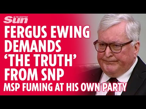 Fergus Ewing visibly fuming at his OWN SNP minister's answer