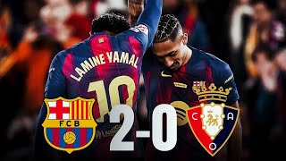FC Barcelona 2-0 Osasuna | Raphinha Scores A Brace ! | Match Review 