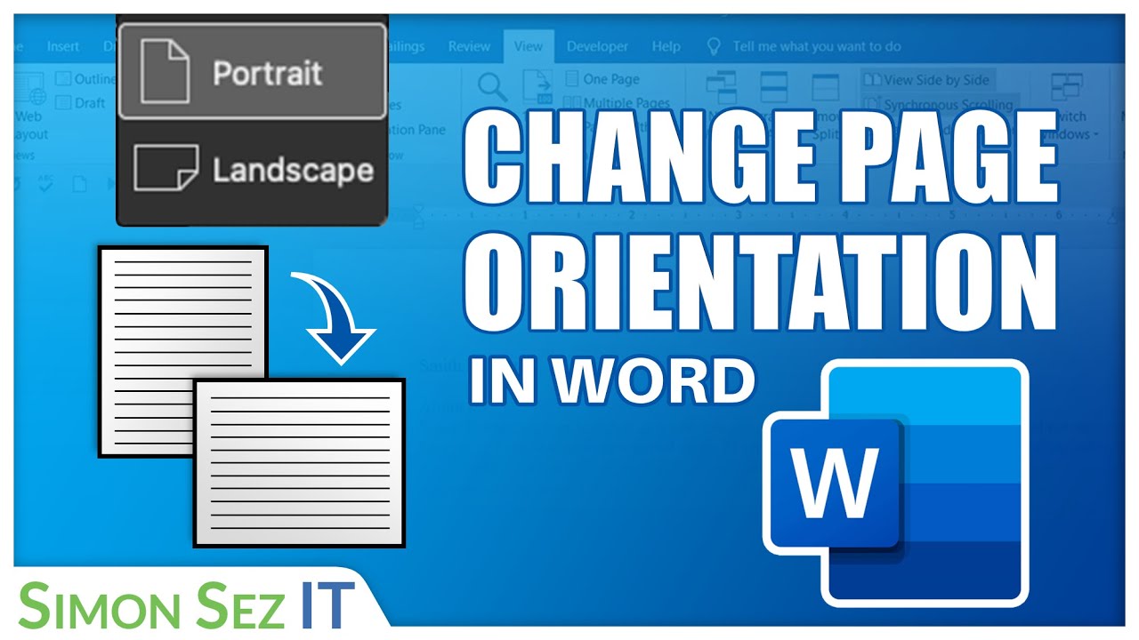 Changing the Page Orientation in Microsoft Word