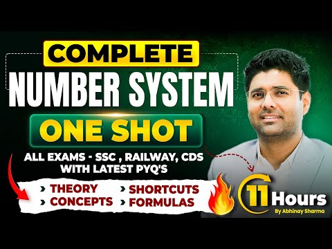 Complete Number System with all Concepts, Tricks & Formulas | One shot | By Abhinay Sharma #SSC2025