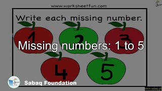 Missing numbers: 1 to 5