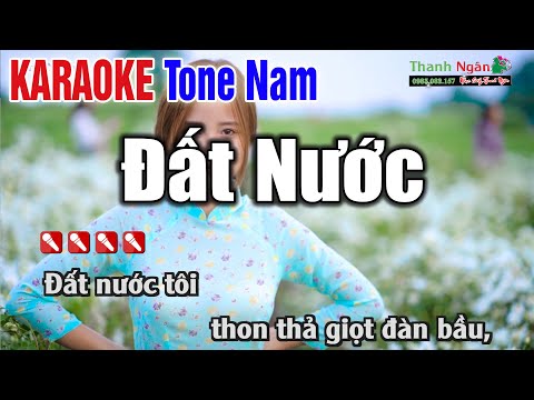 Đất Nước Karaoke Tone Nam 2022 | Karaoke Nhạc Sống Thanh Ngân