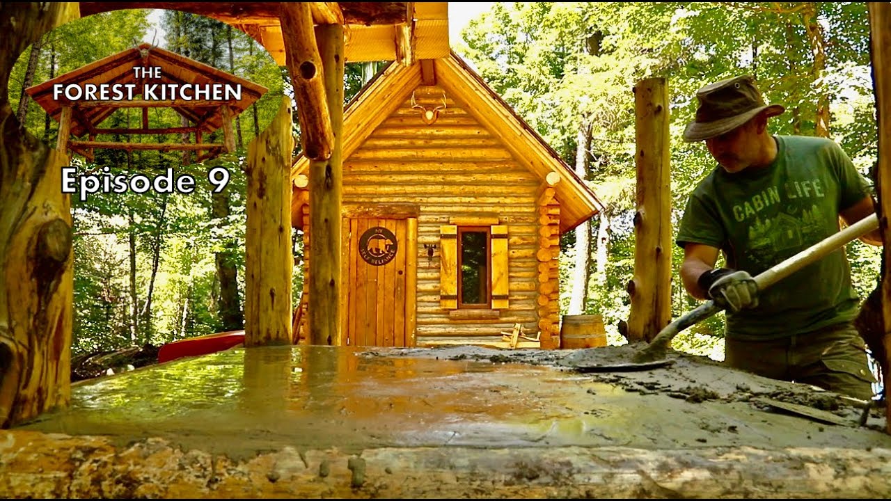 Table Made of Mud The Forest Kitchen Off Grid Log Cabin Build, Ep. 9 S1