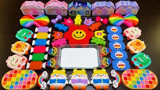 Rainbow Slime Mixing Random Cute, shiny things into slime #ASMR #Satisfying #slimevideos