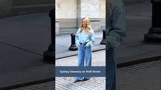 Sydney Sweeney Outside the New York Stock Exchange | American Eagle