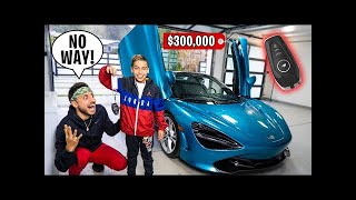 SURPRISING my DAD with his DREAM CAR! McLAREN Reveal