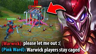 I PUT THIS WARWICK PLAYER IN A CAGE!! (RIGHT WHERE HE BELONGS)
