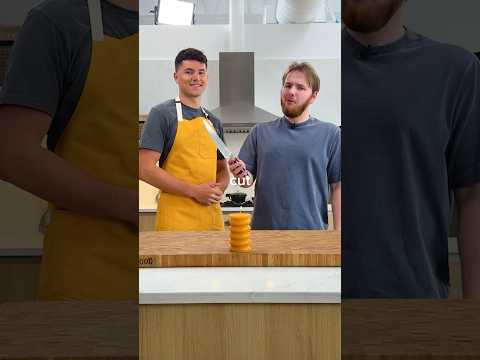 Pro Chef vs World’s Sharpest Knife (​⁠@NickDiGiovanni)