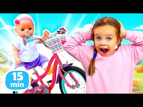 ¿La pequeña Lina se fue en bicicleta? Juguetes bebés Baby Born