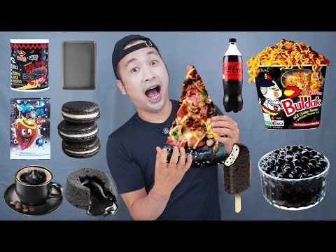 MAKAN  SERBA HITAM | Mukbang Black Food | One Color Food | Chocolate Dessert | #Sponsored