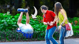 FUNNY Fart Prank in NYC! FALLING FART!
