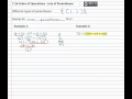 Order of Operations and Parentheses