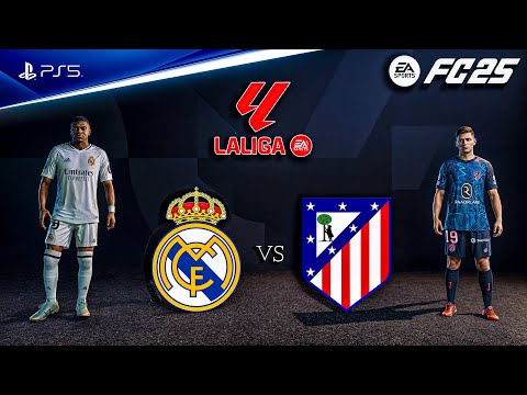 FC 25 - Real Madrid vs. Atletico Madrid Ft. Mbappe, Alvarez, | Laliga 24/25 Full Match | PS5™ [4K60]