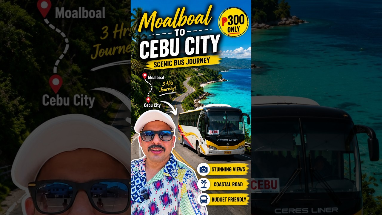 Moalboal to Cebu City ๐ต๐ญ | Most Scenic Bus Journey in the Philippines! ๐โจ #shorts