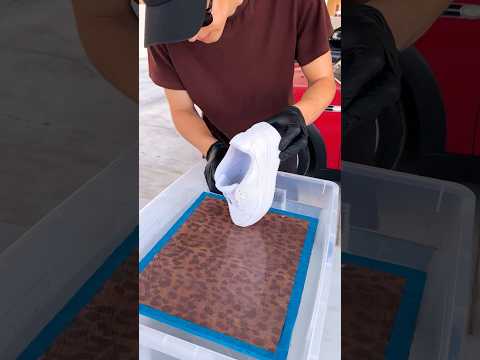 Crazy Leopard Hydro Dip on Nike Shoes!