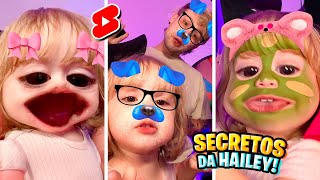 SHORTS SECRETOS da HAILEY! TESTEI os MAIS ENGRAÇADOS FILTROS na HAILEY! Pai Também Vloga