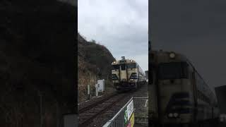 【JR】キハ40形3連 千畳敷到着