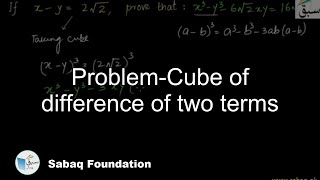 Problem-Cube of difference of two terms