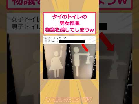 【2ch面白いスレ】タイのトイレの男女標識、物議を醸してしまうwww #2ch面白いスレ #2ch