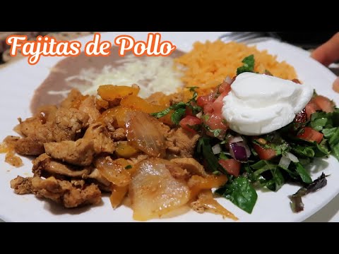 FAJITAS DE POLLO LA RECETA MAS FACIL Y CASERA