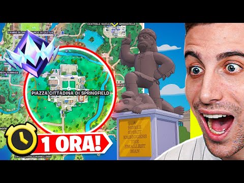 Atterro per 1 ORA alla Piazza Centrale di SPRINGFIELD in RANKED! SIMPSON Fortnite ITA