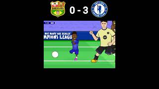 Chelsea FC Vs fc Barcelona 3 - 0 ( 442oons) #442oons #football #flaminggo #cartoon #messi #funny