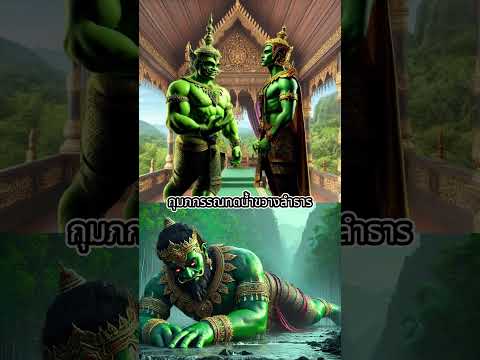 กุมภกรรณทดน้ำขวางลำธาร #รามเกียรติ์ #วรรณคดีไทย #นิยายเสียง #นิทาน #นิยาย #ลิง #ยักษ์ #shorts