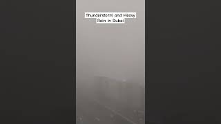 Thunderstorm and heavy rain in Dubai in April 2024