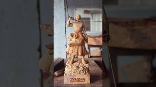 How i Carved Zoro from One Piece of Wood #animeart #woodcarving #onepiece #zoro