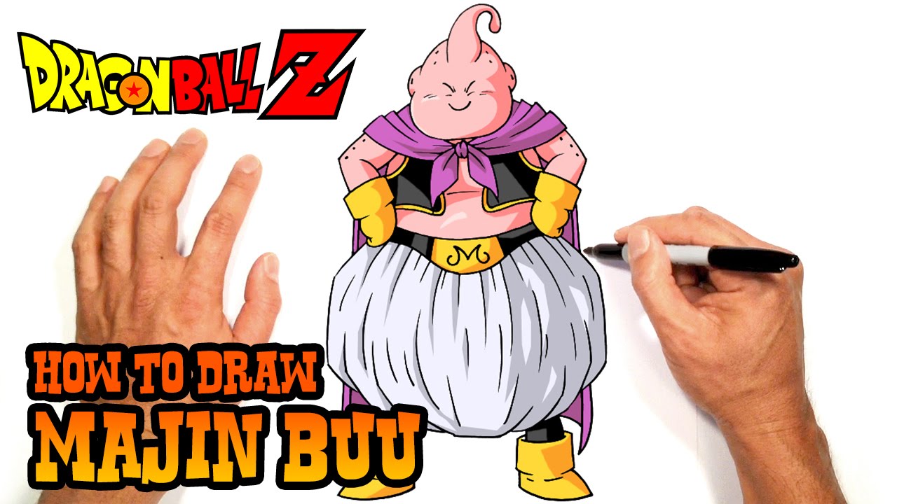 How to Draw Majin Buu - Dragon Ball Z