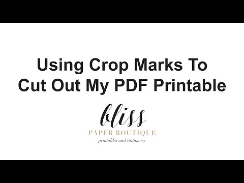Using Crop Marks To Cut Out My PDF Printable