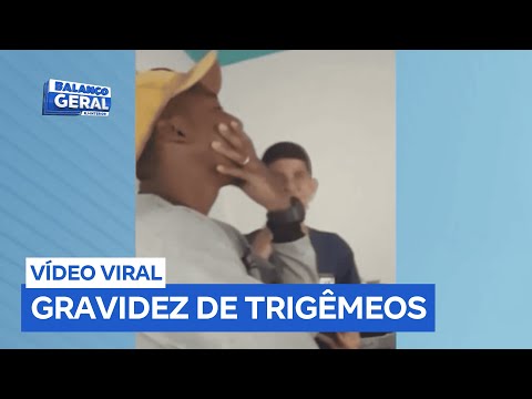 Vídeo em que casal descobre gravidez de trigêmeos viraliza na internet