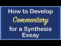 Enhancing Essay Commentary Skills