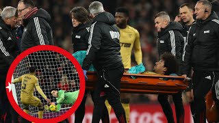 Chris Richards Stretchered Off in Horrific Injury | Crystal Palace vs Arsenal Shock Moments