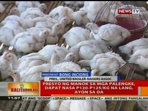 manok mga presyo p120 palengke dapat p125 balitanghali