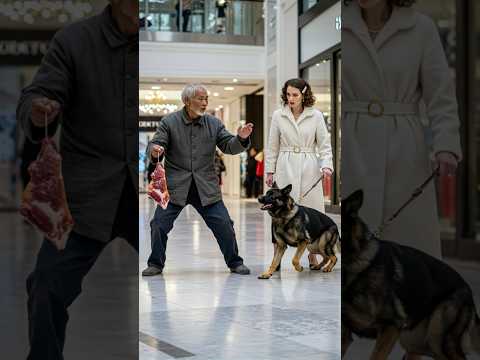 Kung Fu Grandpa Nearly Beats the Crap Out of a German Shepherd!# #kungfu# #wushufight#Shepherd