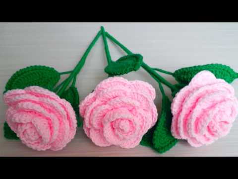 ¡Belleza!🌹Cómo hacer Rosas a Crochet Paso a paso/Tutorial de Rosas a Ganchillo/Rose Crochet Tutorial