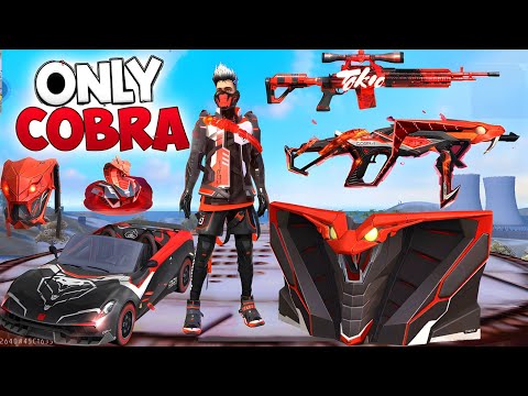 CHALLENGE:- FREE FIRE🔥 BUT USE ONLY COBRA EVENT ITEMS❤Cobra Bundle, Cobra Mp40 Max, Cobra Gloowall