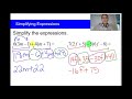 Simplifying Expressions by Distributing and Combining Like Terms