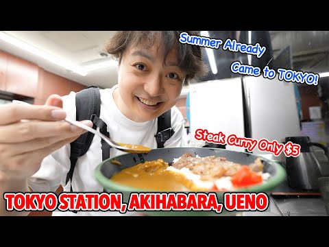 Already Summer came to Tokyo? Akihabara Budget Friendly In-station Restaurant, Ameyoko & Ueno Ep.573