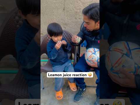 Leamon juice reaction 😂 #shorts #happyfamiclub #cutebaby