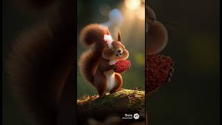 Squirrel eat spicy food 🙀      #squirrel #funny #sora2