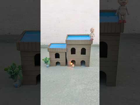 destroying a beautiful miniature clay house 😱#606