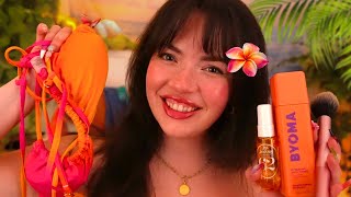 ASMR Pampering You for Your Tropical Vacation 🥥🌴🌺🍍 (personal assistant, makeup, skincare)