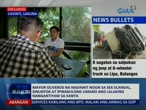 Cavinti Laguna Mayor Scandal - Mayor Oliveros na nadawit noon sa sex scandal, sinuntok umano ang  nangantiyaw sa kanya | Videos | GMA News Online
