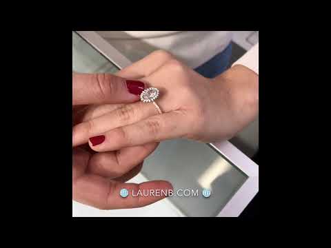 1.3 ct Oval Diamond Two-Tone Halo Ring