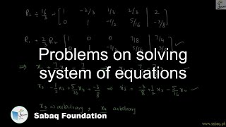 Problems on solving system of equations