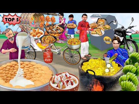 Dahi Bhalla Banana Chips Chicken Tandoori Noodles Sandwich Street Food Hindi Kahani Bedtime Stories