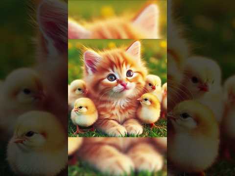 A Kitten and a Chicken's Beautiful Friendship 😸🐔