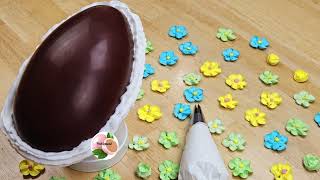 GLASE REALpara Huevo de Pascua ,3 INGREDIENTES (tambien flores )Receta Facil!!
